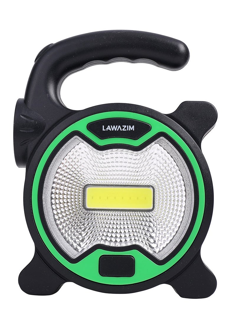 LAWAZIM Round Portable Double Lantern Flashlight Can Use For Fishing Repair Car in Night Green - Image 1