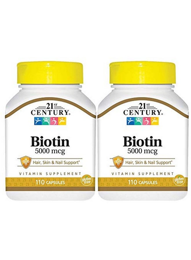 21st Century Biotin 5000 mcg Capsules,2 Count