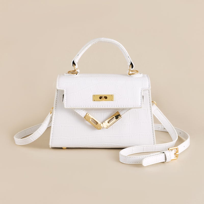 New Kelly Small Bag High-Grade Embossed Handbag Messenger Bag Simple Fashion Small Square Bag - Image 1