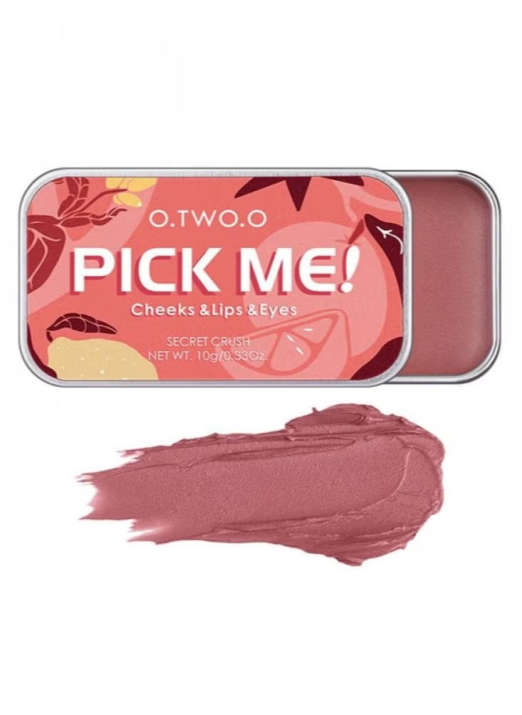 O.TWO.O O.TWO.O Pick Me Cheeks & Lips & Eyes Secret Crush 04 Berry 10g  - Image 1