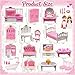 VEMBAP 52 Pcs Dollhouse Furniture Doll House Accessories and Furniture Kitchen Bedroom Living Room Bathroom Accessories Miniature Dollhouse Accessories - Image 4
