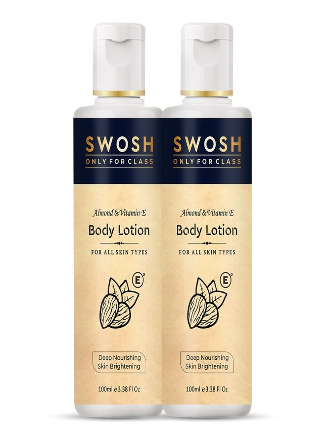 سوش لوشن للجسم من سوش 100 مل مع اللوز وفيتامين هـ - ترطيب يدوم 24 ساعة، تغذية عميقة لبشرة صحية ومشرقة | للبشرة العادية إلى الجافة للنساء والرجال (تركيبة غير لزجة وسريعة الامتصاص) (عبوة من قطعتين) - Image 1