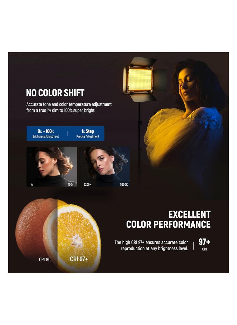 Neewer - NEEWER Upgraded 660 PRO II RGB LED Video Light with App Control&Stand Kit, 2 Pack Constant 50W No Color Shift/1% Precise Min Dimming/360° RGB/CRI97+/3200K~5600K for Game Streaming YouTube Photography - Image 1