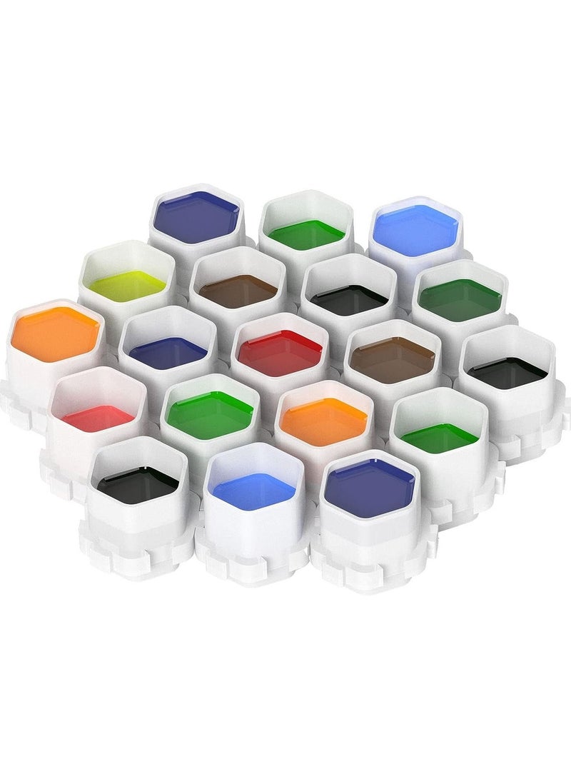 Generic Multicolor 300 pcs honeycomb Tattoo Ink Caps with 2 Cups Holders - Image 1