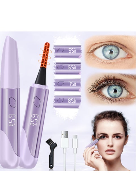 Heated Eyelash Curlers, Electric Eyelash Curler Heated Eyelash Curler, Rechargeable Eye Lash Curler with Quick Natural Curling Lash Curler & 24H Long Lasting Eye Lashes Makeup Tool for Women