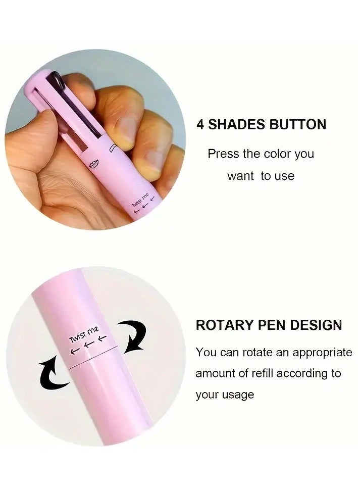 DubaiGallery 4 In 1 Makeup Eyeliner Pen Waterproof Long Lasting Lip Liner For Women Girls - Image 3