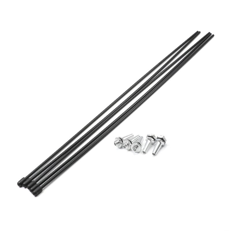 Fielect 5Pcs RC Antenna Tube Black with Siliver Mount and Cap for RC Boat - Image 2