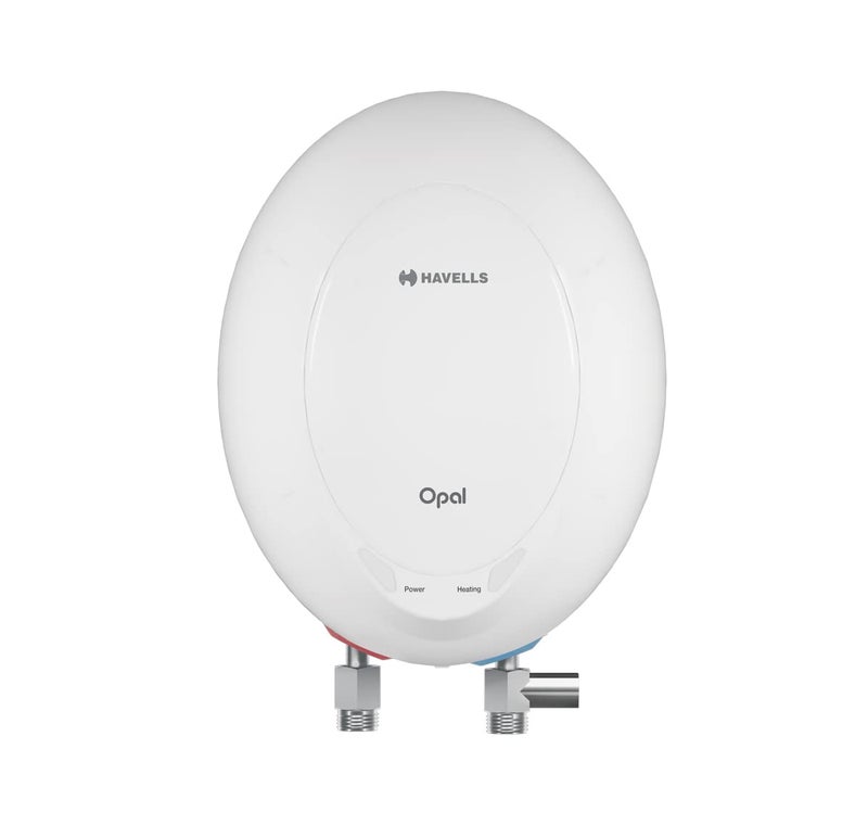 Havells Havells Opal 1L Instant Water HeaterGeyserTwin indicatorRust and Shock Proof BodyISI MarkedFire Retardant Power Cord Warranty5 yr on inner tank 2 yr comprehensiveHigh Rise CompatibleWhite 