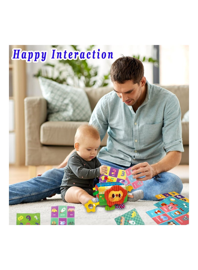 Y&D Baby Tissue Box Toy, Tummy Time High Contrast Soft Crinkle, Montessori Toys, Gift for Babies Toddlers, Stuffed Crinkle Infant Sensory Educational Development STEM Toy  - Image 5