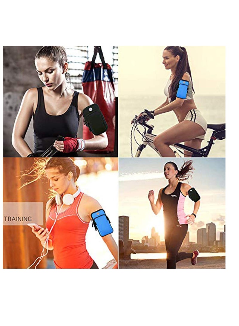 Generic MAKINGTEC Phone Armband Arm Pouch, Sports Running Armband Holder Multifunctional Arm Bag, Water Resistant Sports Phone Holder Case for 6.5 inches Phone 2 Pack  - Image 2