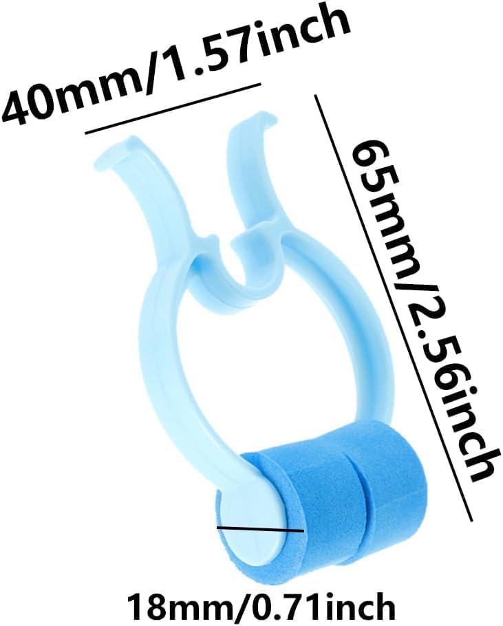 ChicAbode 20 Piece Sponge Nose Clip, Breathing Training Nose Clip, Lung Function Test Nose Clip, Foam Nose Plug Clip, Nose Blood Stopping Clip, Used to Snore and Prevent Swimming in Accidents or Emergencies - Image 2