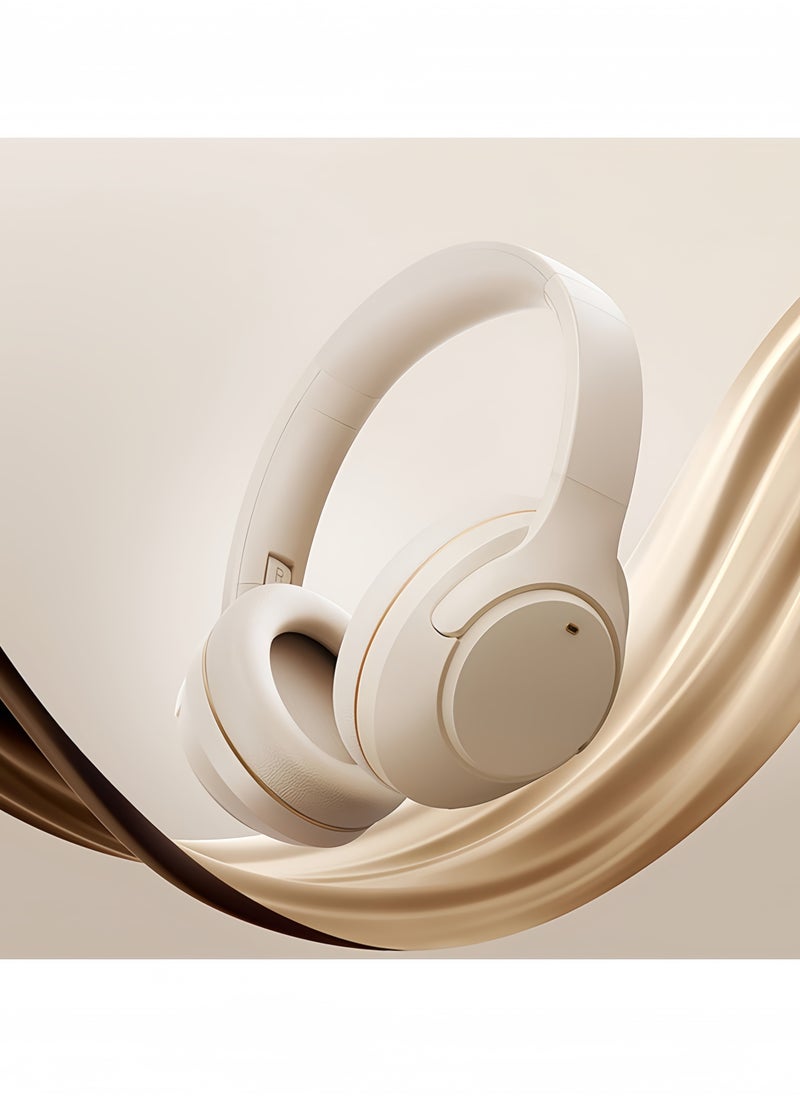 Picun Premium Over-Ear Wireless Headphones ANC 43dB Noise Cancelling Bluetooth 5.3 with Hi-Res Audio 0.025s Ultra-Low Latency & Smart APP Control for Home Office Travel White  - Image 3