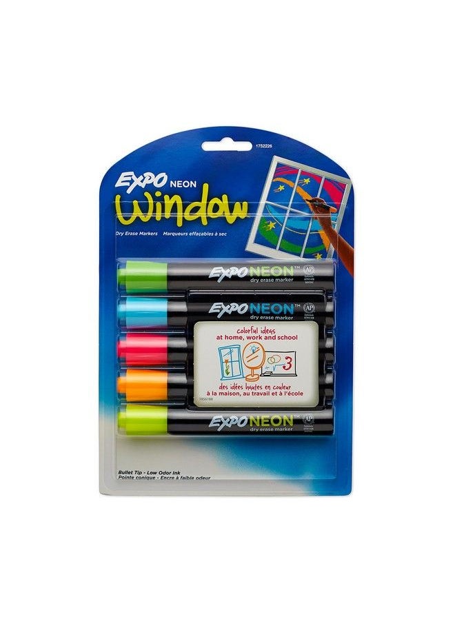 Expo - Neon Dry Erase Markers Bullet Tip Assorted Colors 5 Count - Image 1