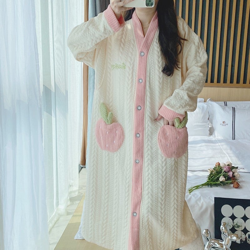 Maternity Nursing Dress with Cotton Pads 169 Apple Princess [with chest pad]]