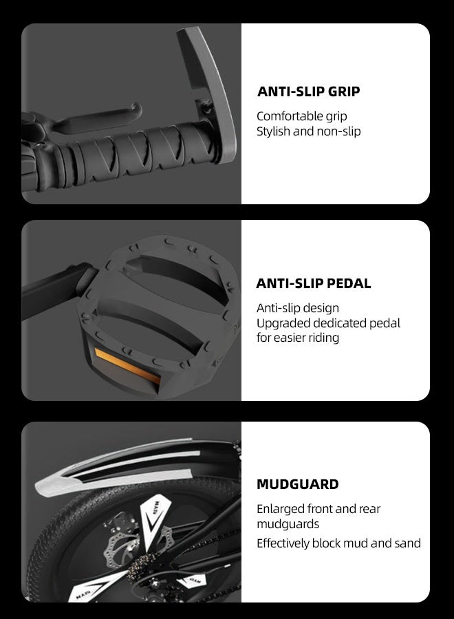 Sandinrayli Kids Bike 18 Inch, Mountain Bike 7 Speed Bicycle with Passengers Rear Seat Adjustable Seat and Basket, Bike for 4-8 Years Boys and Girls (Silver) - Image 5