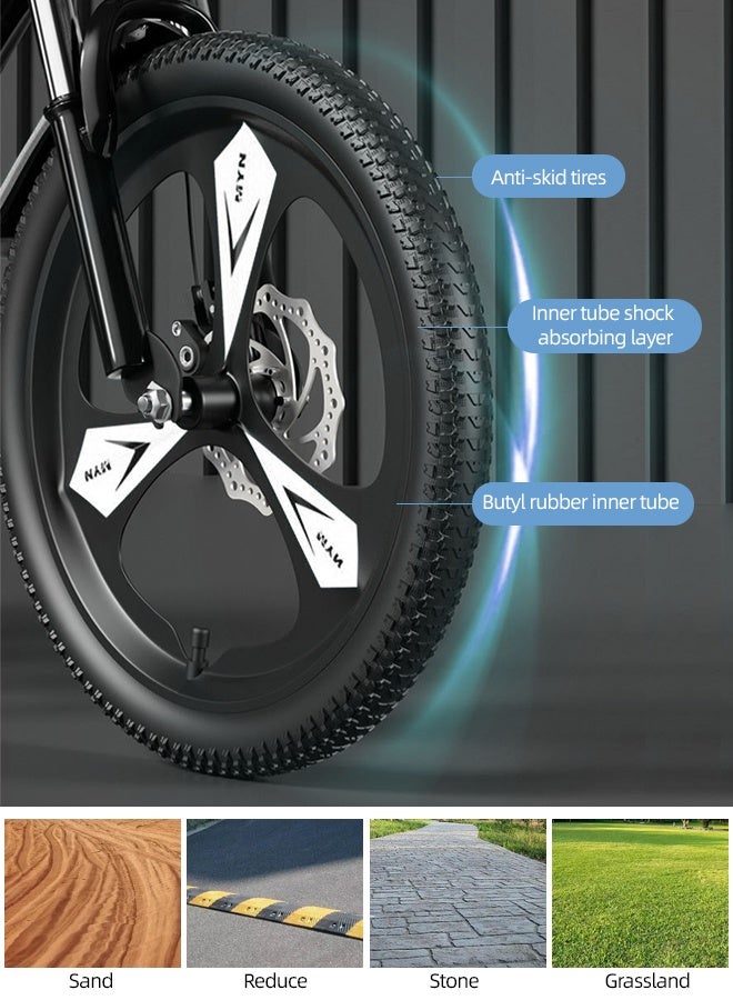 Sandinrayli Kids Bike 18 Inch, Mountain Bike 7 Speed Bicycle with Passengers Rear Seat Adjustable Seat and Basket, Bike for 4-8 Years Boys and Girls (Silver) - Image 4