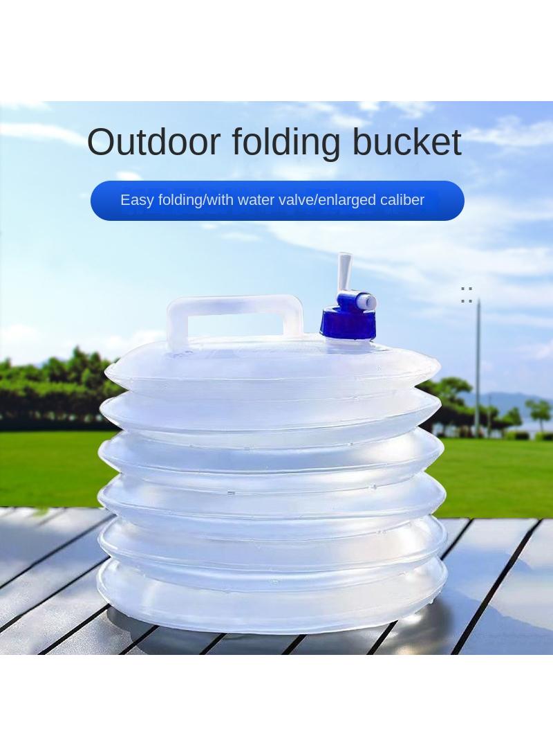 Generic Outdoor folding bucket portable camping trip water kettle picnic emergency portable water bag 5L - Image 4