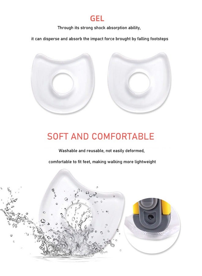 16 Pcs Self Adhesive Corn Pads, Clear Gel Heel Liners Corn Removal Sticker Cushions Horseshoe-Shaped Gel Corn Ring for Women Men Relieve Shoe Friction Feet Sore - Image 4