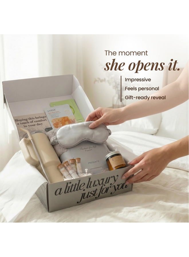 Opulent Care Package for Women - Luxury Self Care Gifts for Women | Includes Cozy Blanket, 40oz Tumbler, Candle, Bath Salts - Unique Birthday Box for Her - Get Well Soon Basket and Hug in a Box - Image 3