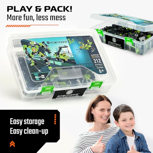 JITTERYGIT Mech Buildable Robot Glow in The Dark STEM Action Figure Toy Set, Cool Space Super Hero Christmas Birthday Gift, Xmas 3 in 1 Present DIY for Boys, Girls, Teen 6 7 8 9 10 Year Olds - Image 5