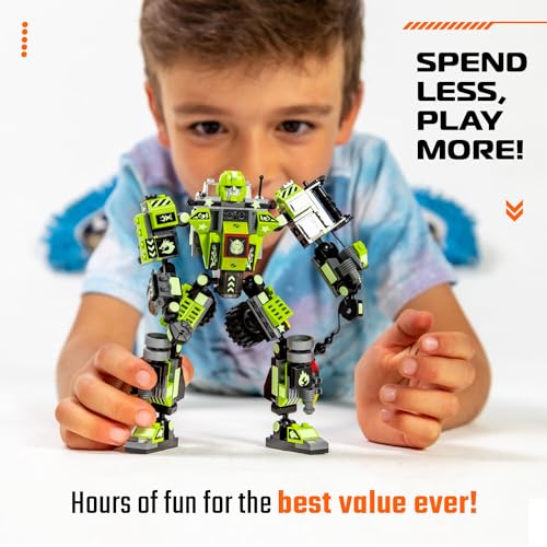 JITTERYGIT Mech Buildable Robot Glow in The Dark STEM Action Figure Toy Set, Cool Space Super Hero Christmas Birthday Gift, Xmas 3 in 1 Present DIY for Boys, Girls, Teen 6 7 8 9 10 Year Olds - Image 4