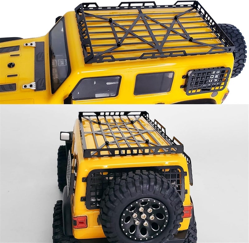 Yurefax Metal Roof Rack Luggage Carrier with Lights for RC Cars - Image 3