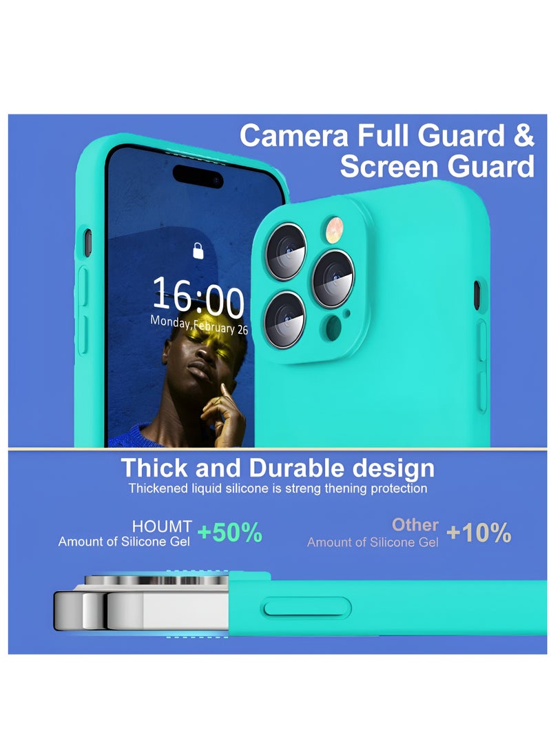 Houmt iPhone 14 Pro Max Case 6.7 Inch with 2Pack Screen Protector Soft Liquid Silicone Cover - Slim Fit Camera Protective Phone Case for Apple iPhone 14 Pro Max  - Image 4