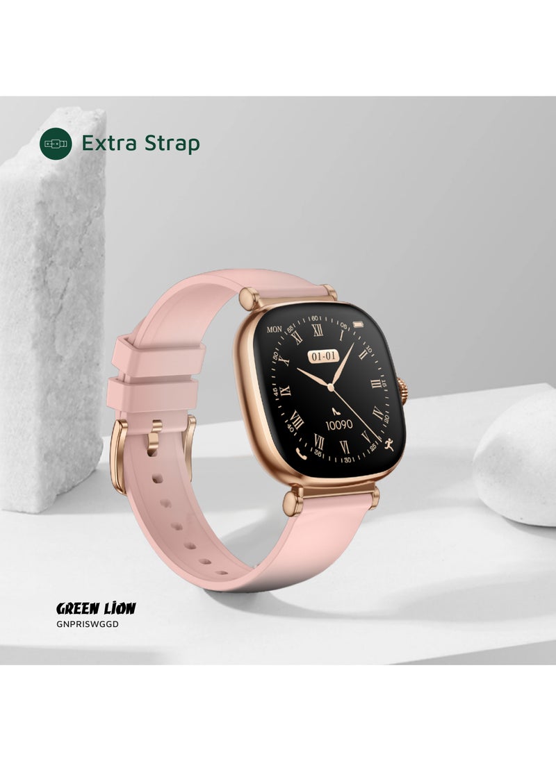 Princess Smart Watch with AMOLED Display and Extra Strap / Customizable Dials / Always-on display / Music Control / Raise Wrist Wake Screen / Volume Control / Remote Camera / Sleep Monitoring / GL-SWA38 - Gold
