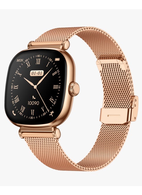 Princess Smart Watch with AMOLED Display and Extra Strap / Customizable Dials / Always-on display / Music Control / Raise Wrist Wake Screen / Volume Control / Remote Camera / Sleep Monitoring / GL-SWA38 - Gold