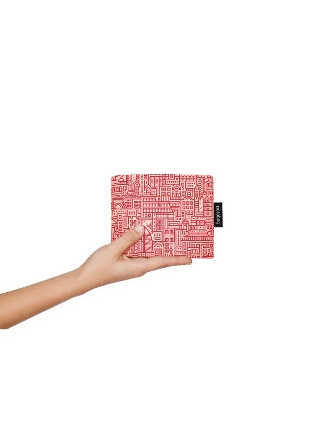 notabag Hello World Bag | Multi-functional Bag, Turns into BackPack, Spacious, Fashionable, Foldable into Pouch, Washable, Eco-Friendly, Holds up to 15kg, for Daily Use, Shopping Bag - Rose/Red