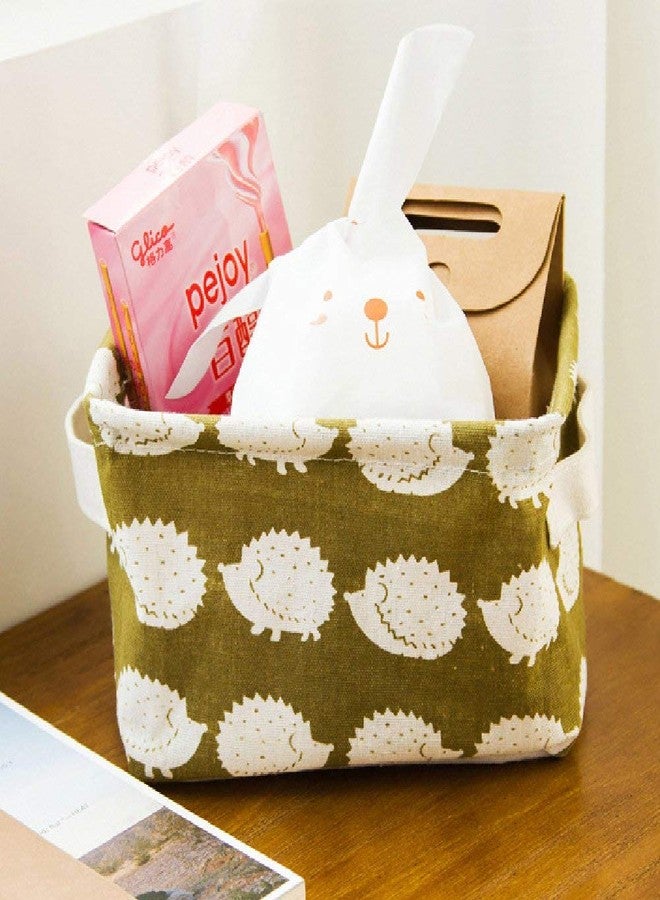 KolorFish Cute Fabric Storage Basket Bins, Home Decor Canvas Organizers Bag, Storage Bins Basket for Adult Makeup, Baby Toys Liners, Books - Pack of 4 - Image 5