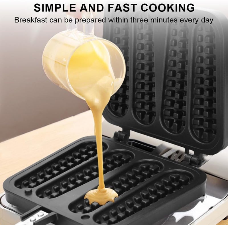 HASTHIP® Waffle Maker Non Stick Waffle Iron Pan, Ice Cream Cone & Pancake Maker, Egg Roll Dessert Baking Tool, DIY Omelet Mold for Home Kitchen, Restaurant & Snack Shop - Image 5