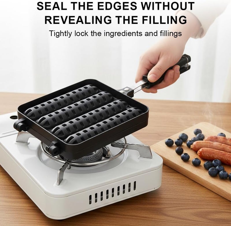 HASTHIP® Waffle Maker Non Stick Waffle Iron Pan, Ice Cream Cone & Pancake Maker, Egg Roll Dessert Baking Tool, DIY Omelet Mold for Home Kitchen, Restaurant & Snack Shop - Image 4