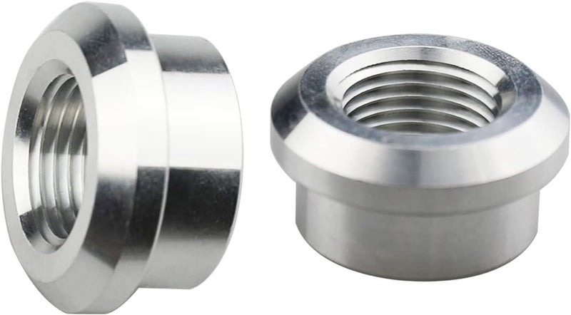 KRD PERFORMANCE Aluminum 1/2 NPT Female Weld On Bung - 2pcs Weldable Fuel Tank Fitting