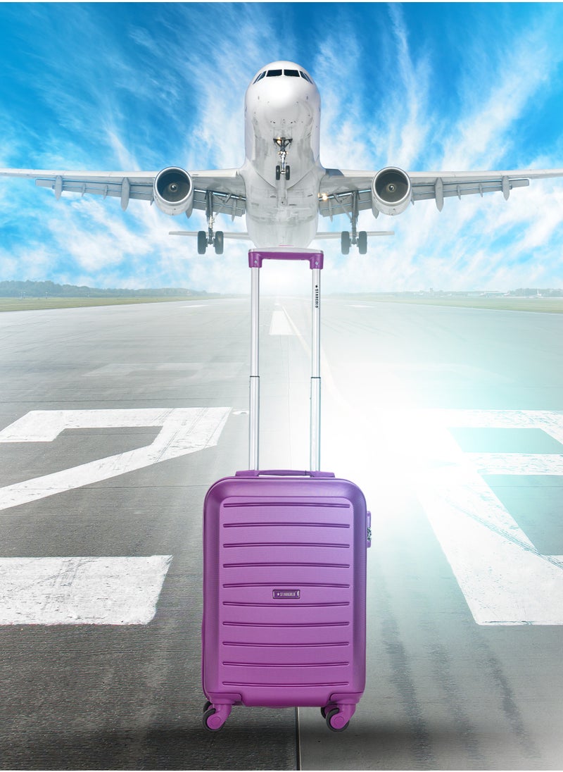 Single Hardside Spinner ABS Trolley Luggage With Number Lock 20 Inches
