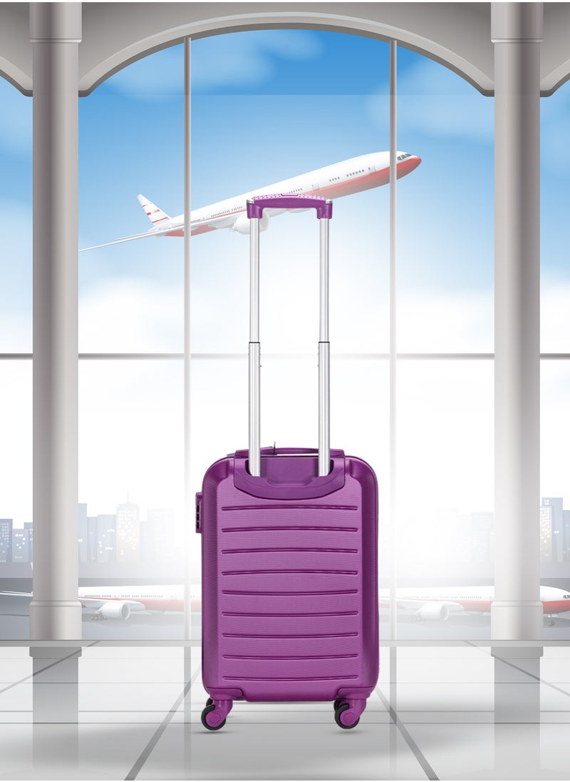Single Hardside Spinner ABS Trolley Luggage With Number Lock 20 Inches