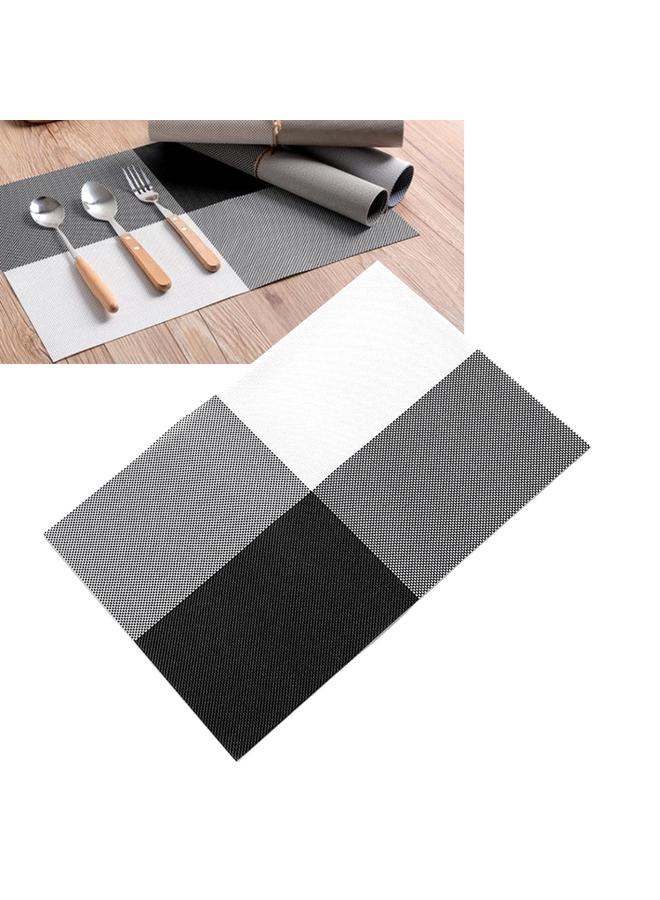 Loquat Placemats Multipurpose Nordic Style Waterproof Reusable Heat Resistance PVC Place Mats for Home Party Black - Image 5