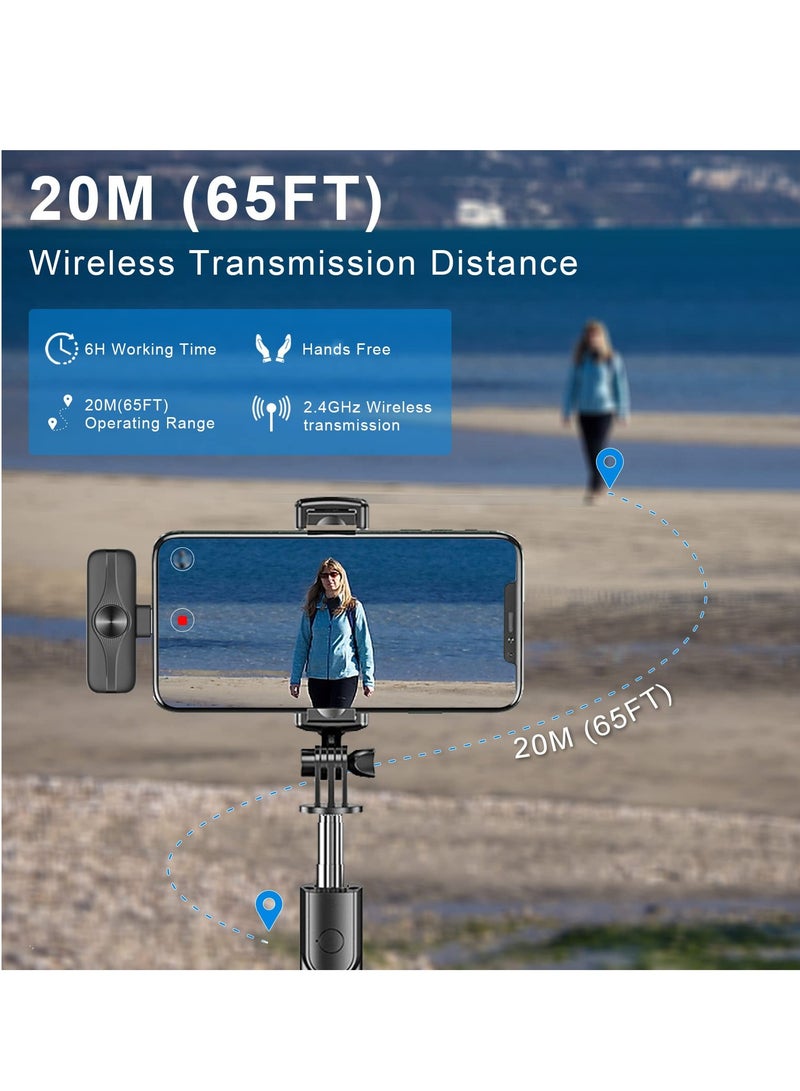 SYOSI Wireless Lavalier Microphone, 2 Pack Plug-Play Wireless Mics for iPhone Android Laptop, 2.4G Ultra-Low Delay Built-In Noise Reduction Chip - Image 5