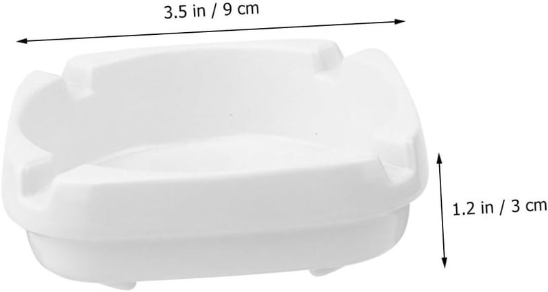 Square White Smoking Ashtray Imitation Porcelain Household Ashtray for Cigarettes Indoor Outdoor Patio Use - Image 2