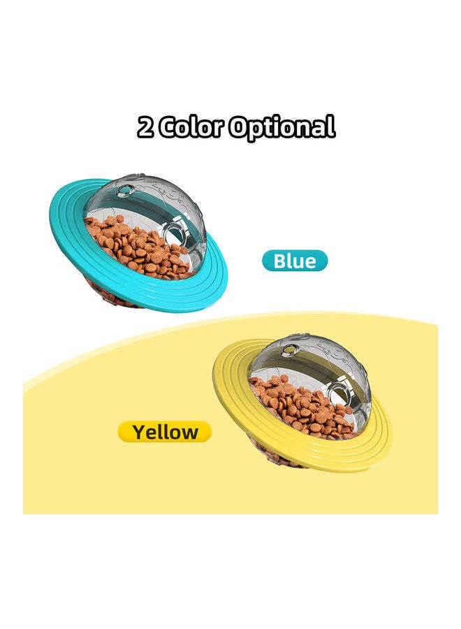 نيبمينينت لعبة للكلب بتصميم طبق طائر كروي الشكل تستخدم كموزع طعام للتغذية ببطء وحيرة ومزودة بقرص حول الكروي لتسهل على الكلب التفاعل والتعامل معها أصفر 18 x 15سم - Image 2