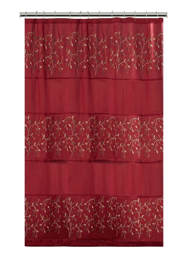 Popular Bath Aubery Shower Curtain, Burgundy 72.00" x 70.00" - Image 3