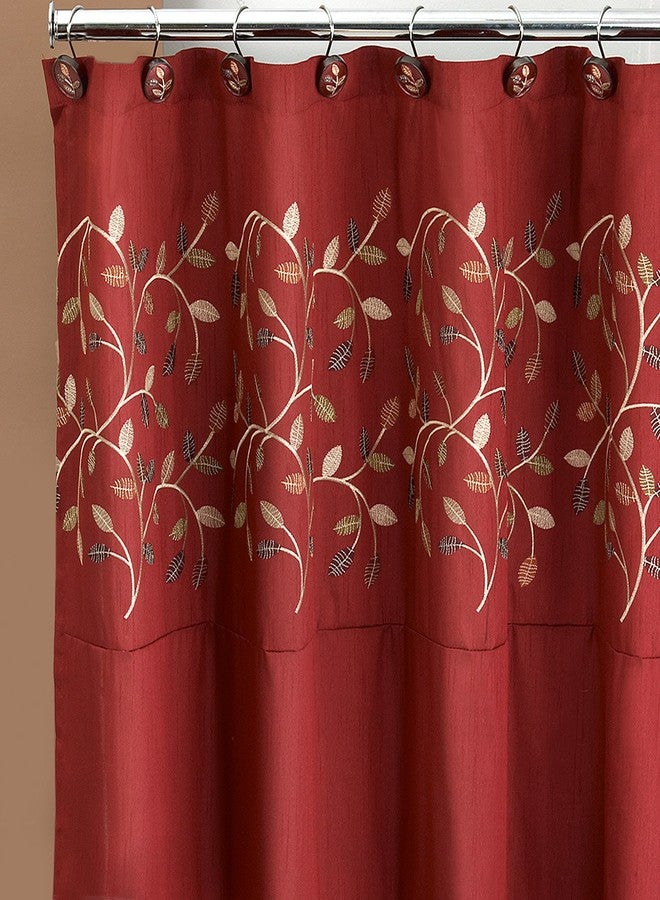 Popular Bath Aubery Shower Curtain, Burgundy 72.00" x 70.00" - Image 1