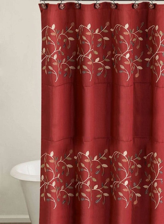 Popular Bath Aubery Shower Curtain, Burgundy 72.00" x 70.00" - Image 2