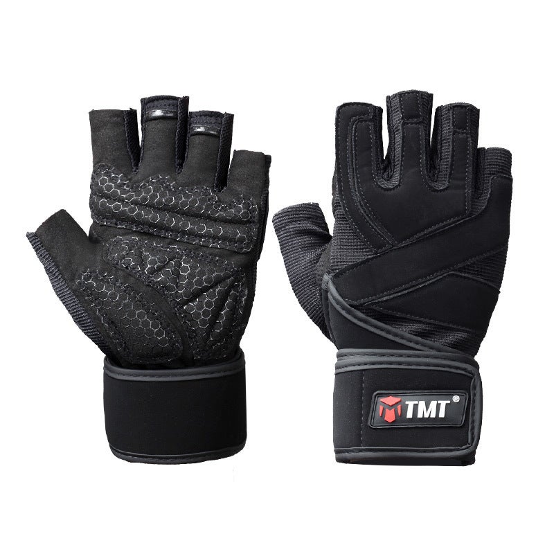 TMT Training Fitness Gloves for Men and Women - Anti-Slip Wrist Support for Pull-Ups, Deadlifts, and Bench Press - Image 3