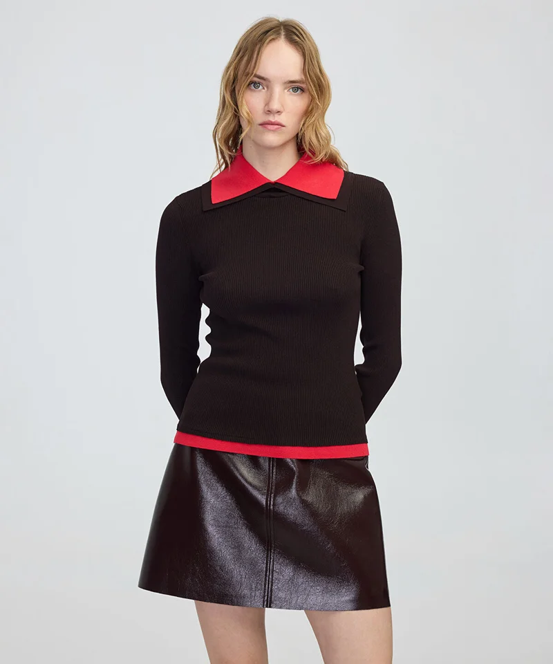 Ipekyol Color-Block Knit Top