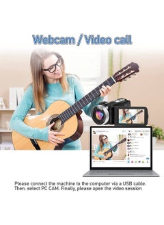 Generic 4K Video Camera Camcorder with 18X Digital Zoom, 48MP Vlogging Camera for YouTube, 3.0" IPS 270° Rotating Touchscreen, Built-in Microphone, 32G SD Card  - Image 3