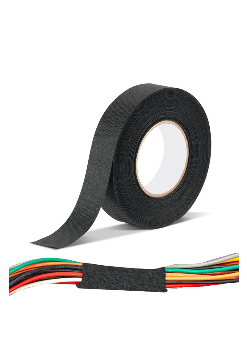 SYOSI 2 Pcs Wire Harness Tape, Wire Loom Tape High Temp Wiring Loom Harness Electrical Tape Self-Adhesive Felt Cloth Electric Tape Black for Automotive Engine Electrical Wrap Cable Fixed 20 Meters - Image 1