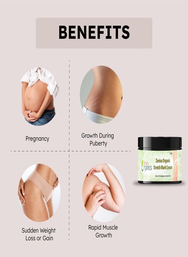ZENIUS stretch mark Removal cream For Women, stretch mark Cream For Pregnancy, stretch mark Cream During pregnancy, stretch mark Removal ceam After pregnancy 50g - Image 2
