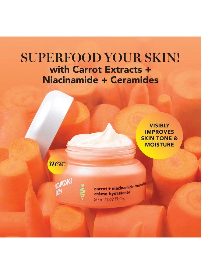 Saturday Skin Face Moisturizing Cream with Carrot, Niacinamide, Ceramides & Centella Asiatica, Peptide, Paraben-Free, Sulfates-Free, Fragrance-Free, Anti Wrinkle Facial Cream(1.61 Ounce) - Image 2