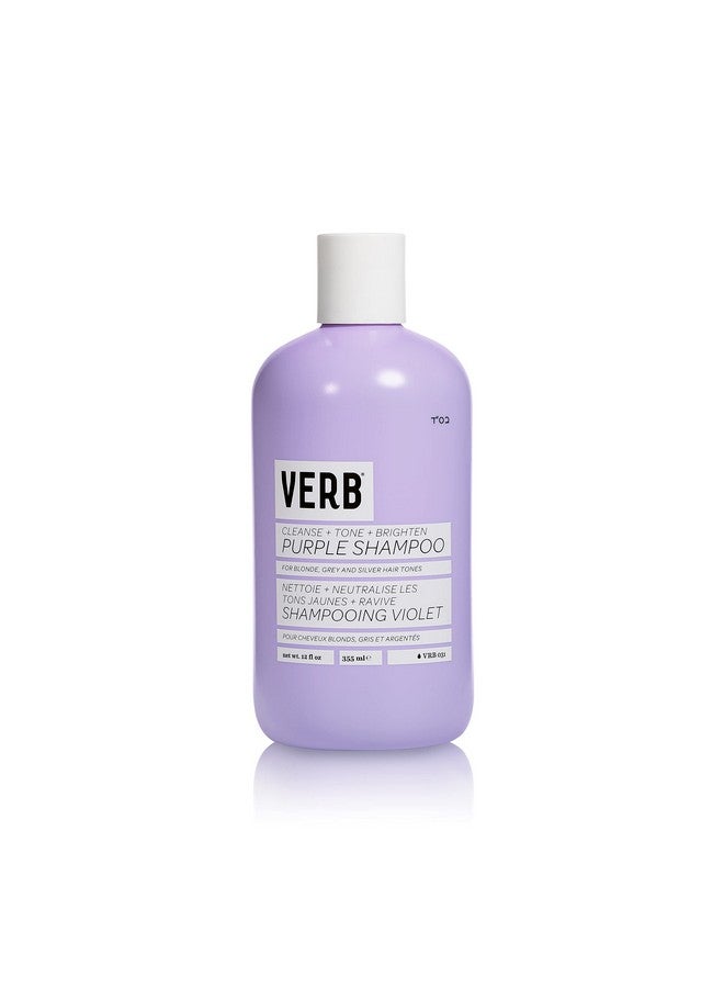 VERB Purple Shampoo - Vegan Toning Shampoo for Blonde, Grey and Silver Hair - Free of Harmful Sulfates and Paraben - Purple Color Corrector to Reduce Yellow Brassy Tones, 12 fl oz - Image 1